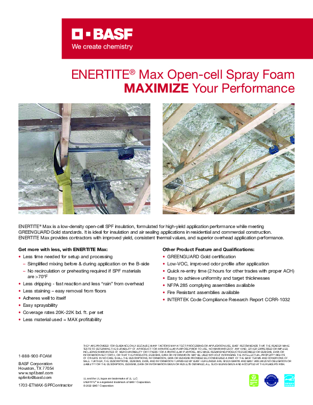 ENERTITE BASF SPF for Contractors