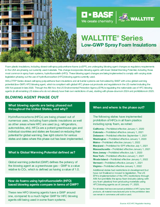 WALLTITE BASF SPF for Contractors