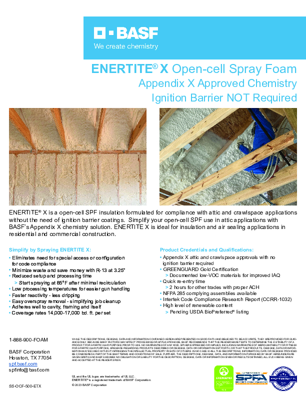 ENERTITE BASF SPF for Contractors